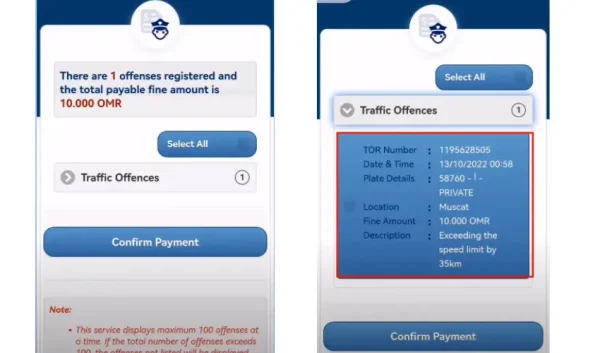 ROP Traffic Offence Payment Online steps