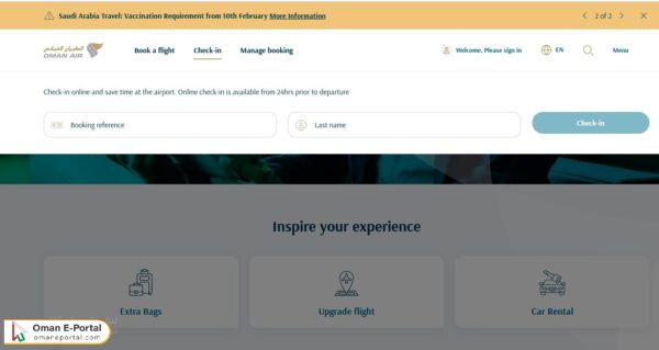 How to Check in Online in Oman Air